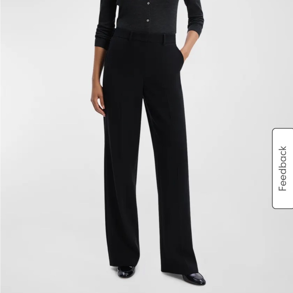 Theory Mid-Rise Black Trousers